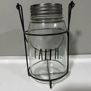 RAE DUNN “ FAITH “ Glass Lantern